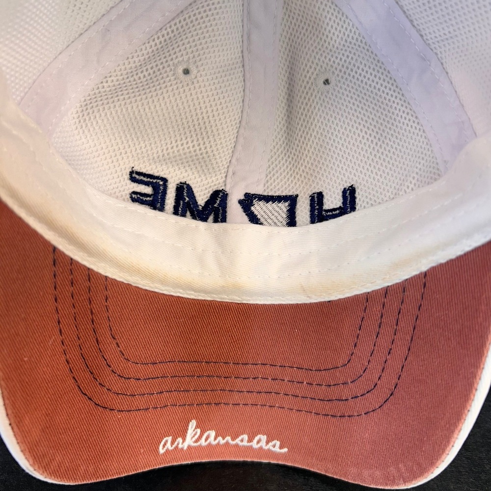 Arkansas Home State Silhouette Mens White State of Mine Hat Baseball Cap OSFM - Picture 10 of 15